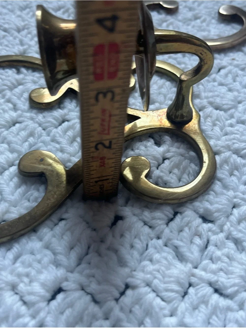 Antique-Style Brass Wall Candle Sconces - Pair